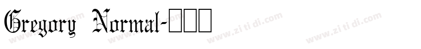 Gregory Normal字体转换